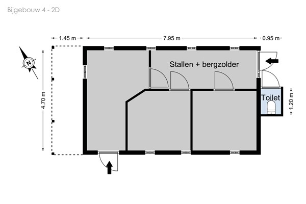 Floorplan - Sigerswâld 15, 9263 TW Garyp